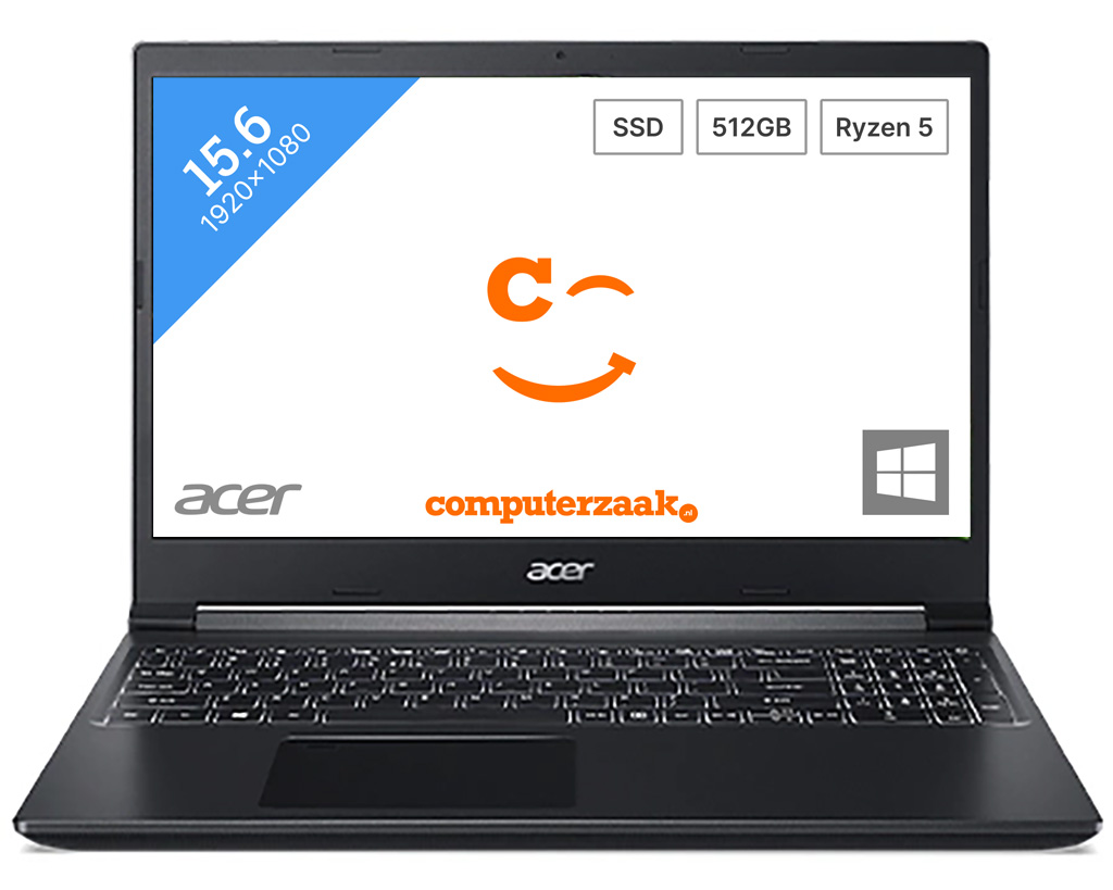 Acer Aspire 7 A715-42G-R0TK Notebook 39,6 cm (15.6 ) Full HD AMD Ryzen© 5 16 GB DDR4-SDRAM 512 GB