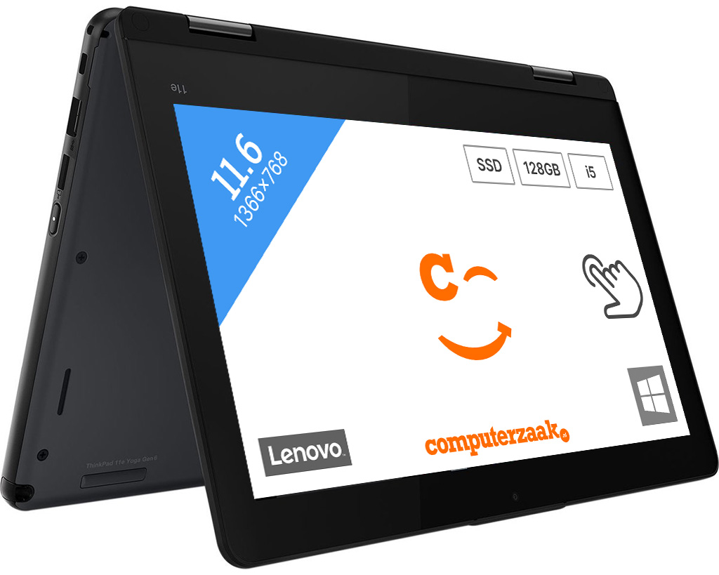 Lenovo Yoga 11E (laptop en tablet)| Core i5-8200Y | 8GB | 128GB-SSD | HDMI | Windows 11 | 11.6 inch