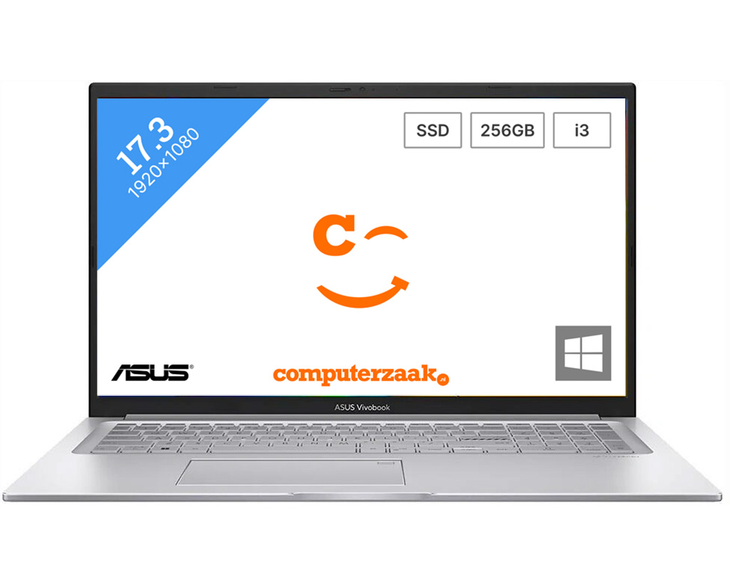 Asus ASUS VivoBook 17X K1703ZA-WH34. Type product: Notebook, Vormfactor: Clamshell. Processorfamilie: Intel® Core™ i3, Processormodel: i3-1220P, Frequentie van processor: 1,1 GHz.