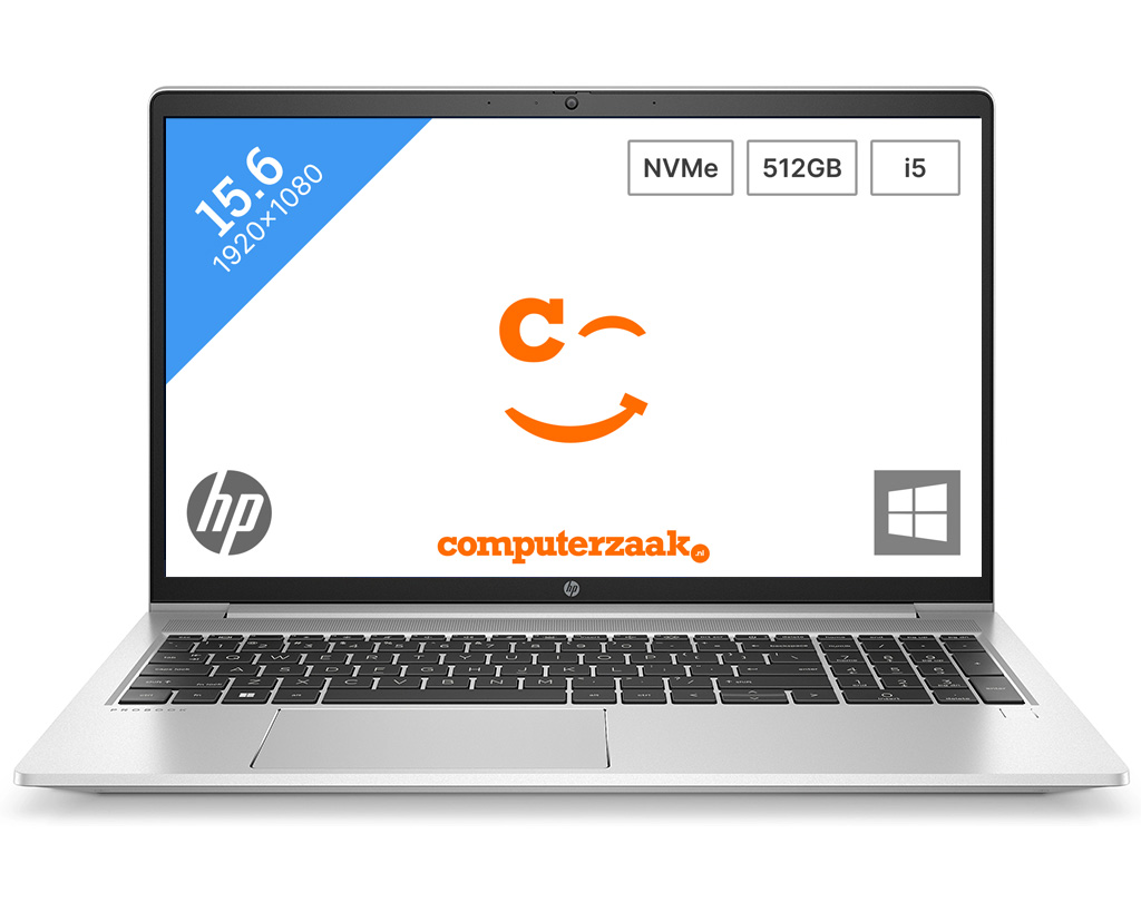 HP ProBook 450 15.6 inch G9 Notebook PC. Type product: Notebook, Vormfactor: Clamshell. Processorfamilie: Intel® Core™ i5, Processormodel: i5-1235U, Frequentie van processor: 1,3 G