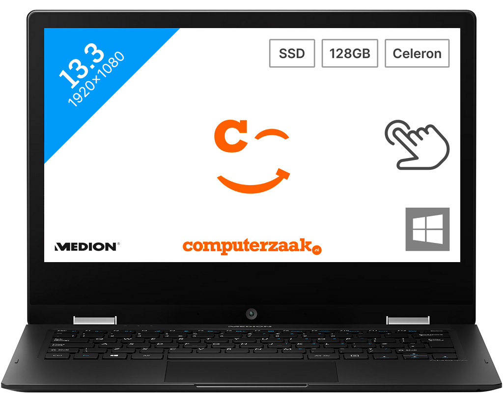 Medion laptop -  E3221-N4020 - 4GB RAM -  128GB SSD