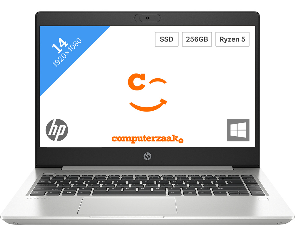 HP ProBook 445 G7 DDR4-SDRAM Notebook 35,6 cm (14") 1920 x 1080 Pixels AMD Ryzen 5 8 GB 256 GB SSD Wi-Fi 6 (802.11ax) Windows 10 Pro Zilver