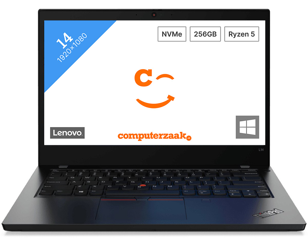 Lenovo ThinkPad L14 Gen 2 - 14" - Ryzen 5 Pro 5650U - 16 GB RAM - 512 GB SSD