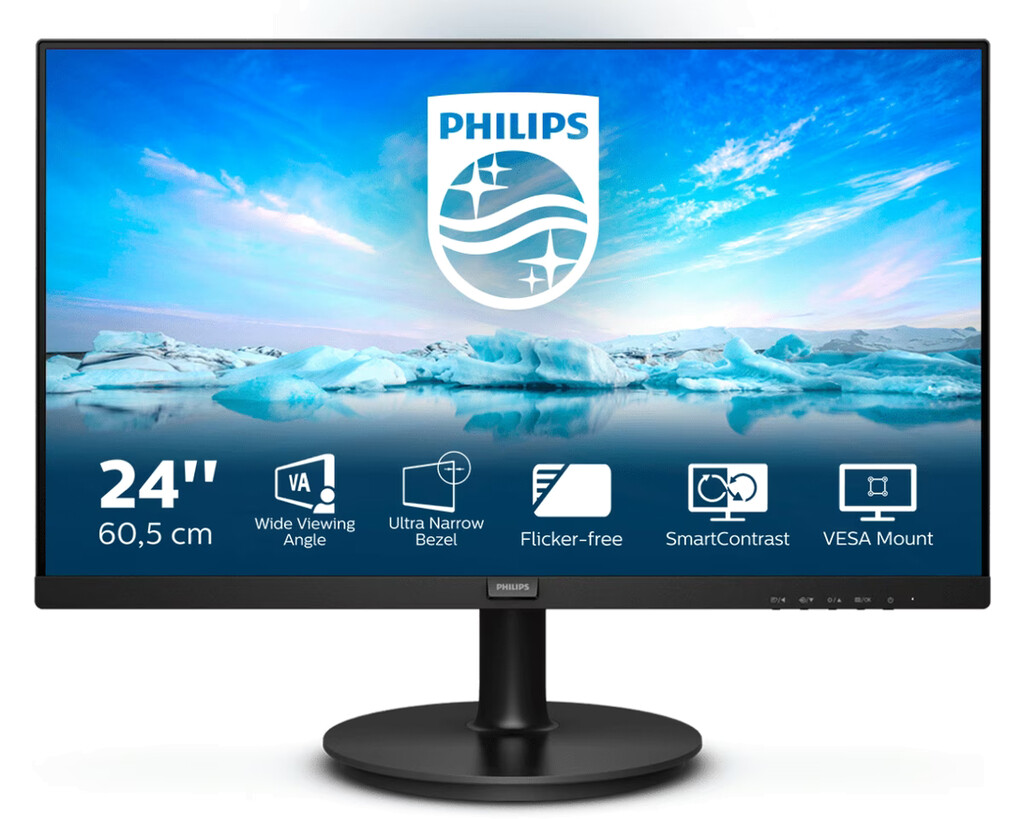 Philips V Line 241V8L/00 - Full HD VA Monitor - 24 inch