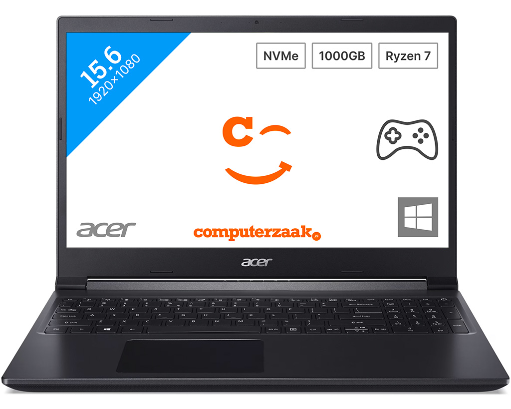 Acer Aspire 7 A715-42G-R326 Notebook 39,6 cm (15.6 ) Full HD AMD Ryzen 7 32 GB DDR4-SDRAM 1000 GB SS