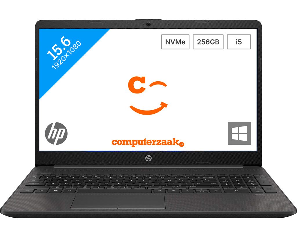 HP 250 G9 - 15.6" FHD - Intel Core I5-1235U - 8GB DDR4-3200 - 256 GB PCIe® NVMe™ SSD - W11 Pro
