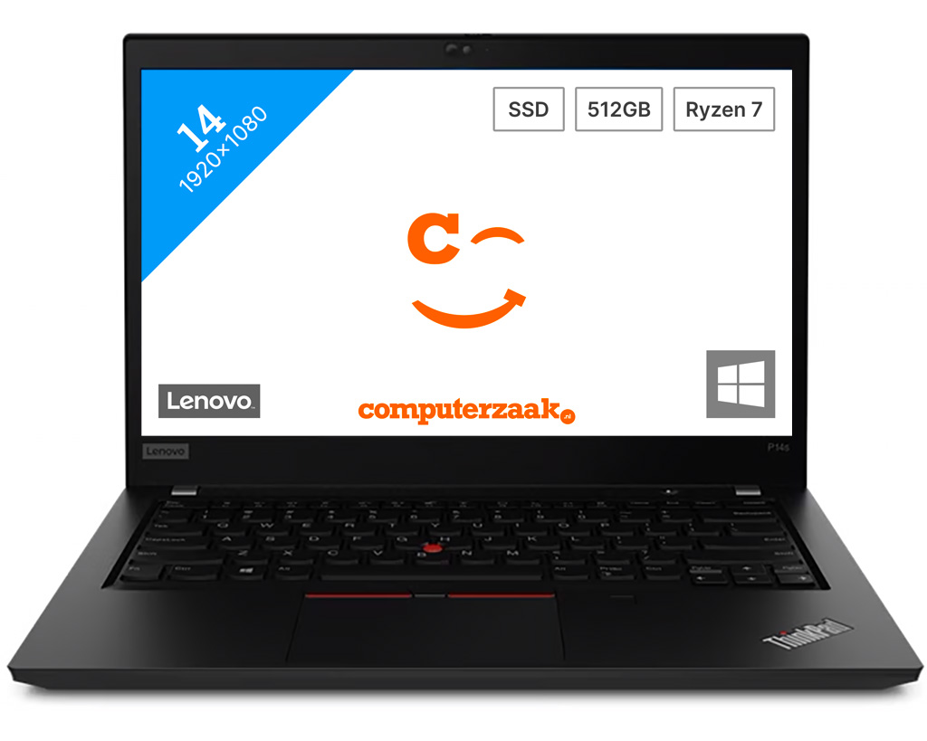Lenovo Thinkpad P14s Gen2  Ryzen 7 Pro 5850U, 14" FHD, 32GB, 1TB SSD, W10Pro, QWERTY