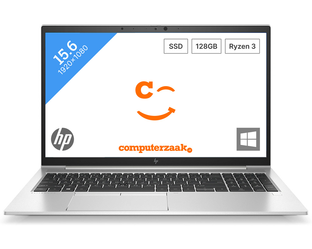 HP EliteBook 855 G8 DDR4-SDRAM Notebook 39,6 cm (15.6") 1920 x 1080 Pixels AMD Ryzen 5 PRO 8 GB 256 GB SSD Wi-Fi 6 (802.11ax) Windows 10 Pro Zilver