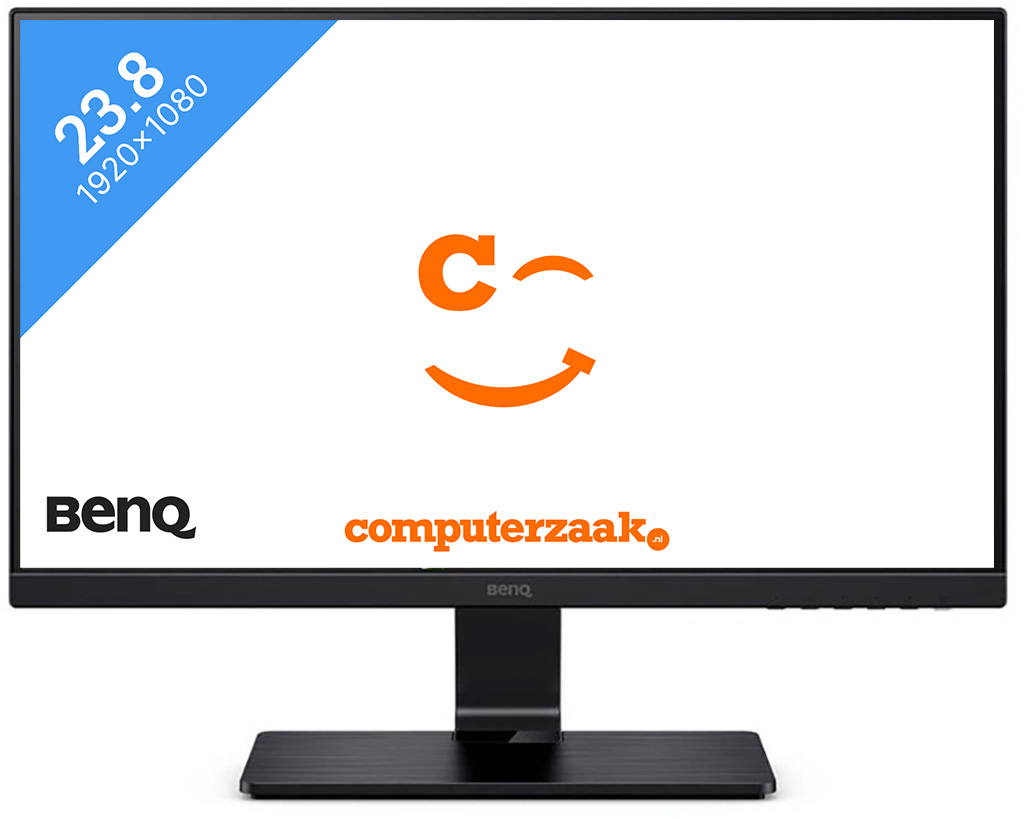 BenQ - GW2475H - 23,8 inch Full HD Monitor - 1920x1080 - IPS - 5ms - 60Hz - 2X HDMI - VGA - VESA - Flicker-Free - Low Blue Light - niet-verblindend, zwart
