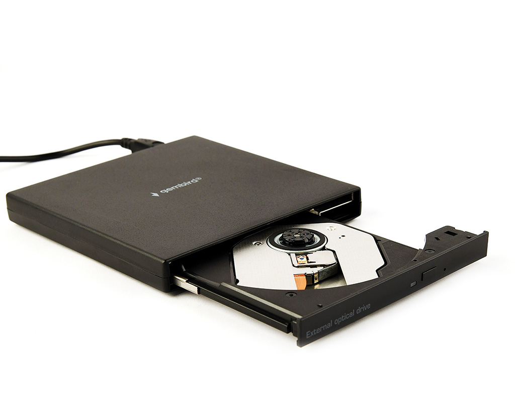 Gembird DVD-USB-04, Zwart, Voorzijde, Horizontaal, DVD±RW, USB 2.0
