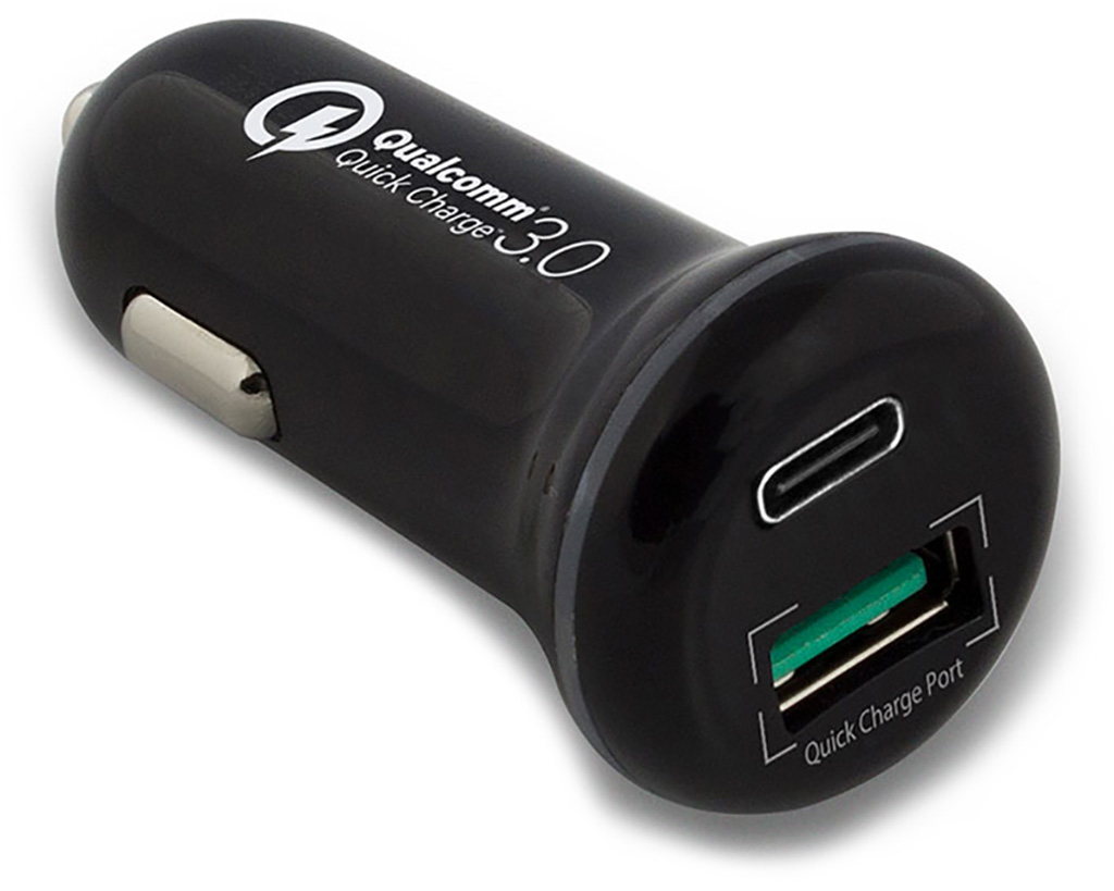 Ewent USB Autolader, 36W, 2Poort, 1x USB-C, 1x USB-A