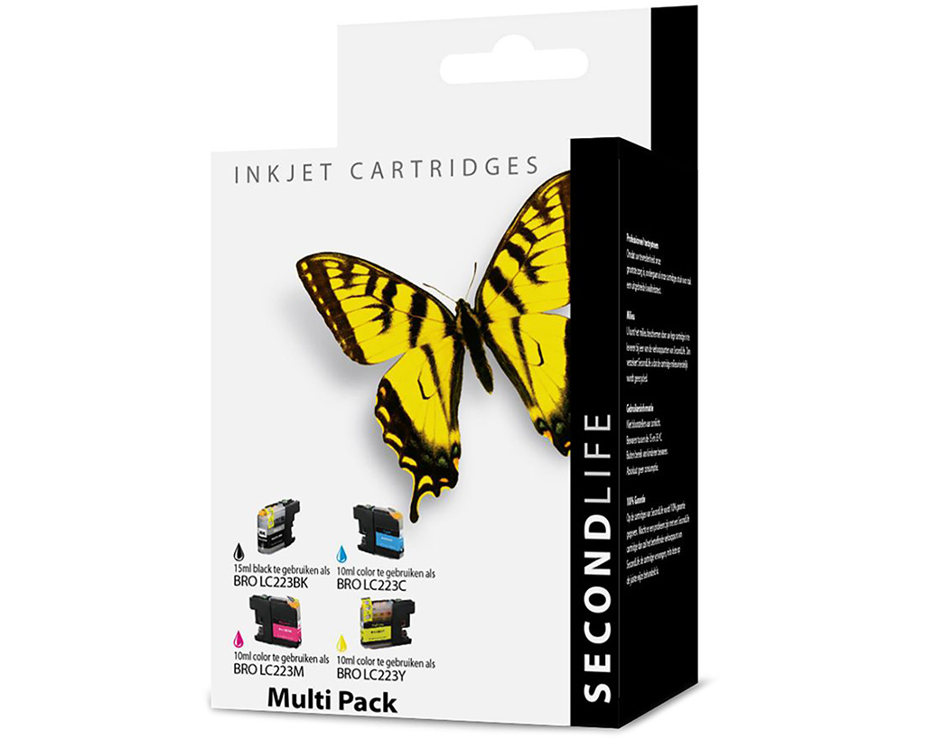 Kangaro SL-11511159 Cartridge SecondLife Brother Multipack LC 221/223